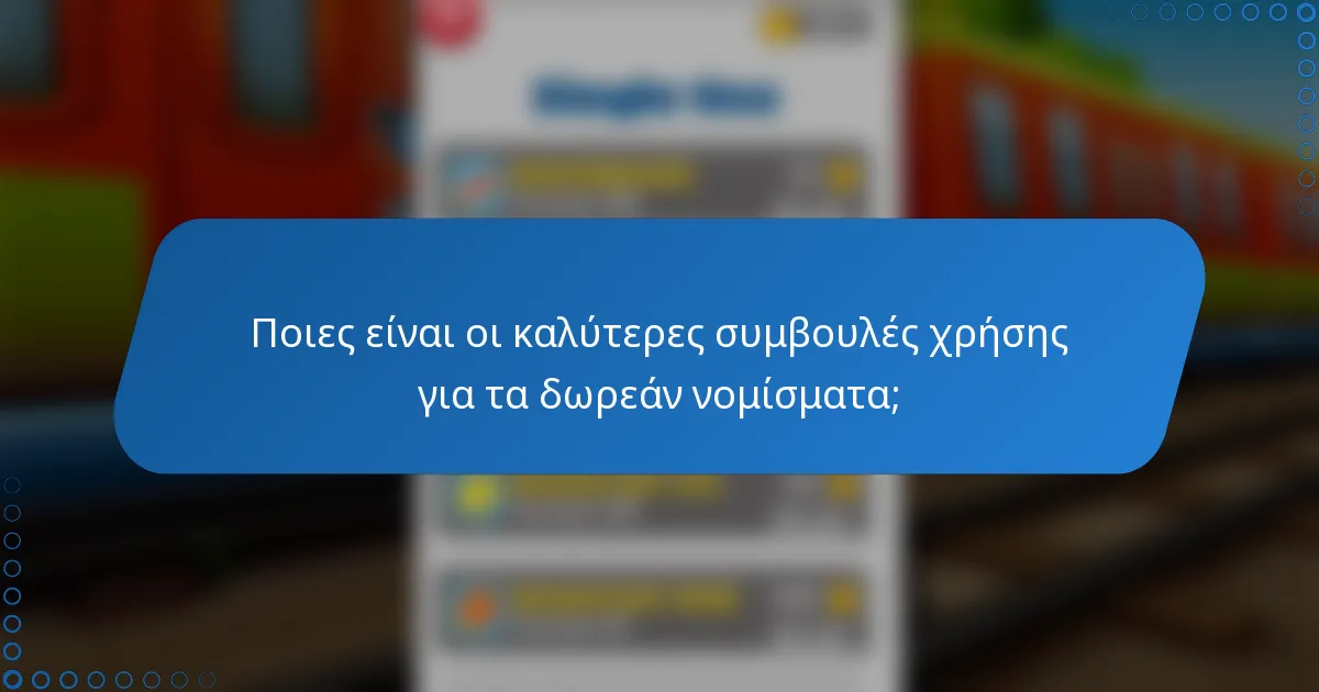 Ποιες είναι οι καλύτερες συμβουλές χρήσης για τα δωρεάν νομίσματα;