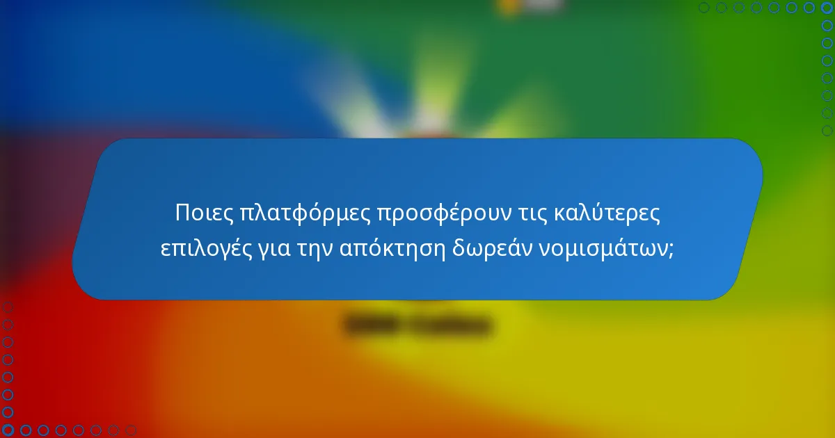 Ποιες πλατφόρμες προσφέρουν τις καλύτερες επιλογές για την απόκτηση δωρεάν νομισμάτων;